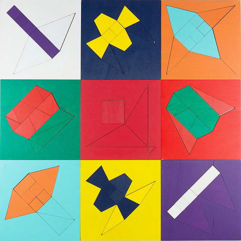 Claudia Ammann · Quoai Puzzle · Sperrholz, farbig lasiert · 0,60m/0,60m